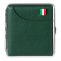 Preview: Angelo Zigaretten Etui Italy Edition Grün Lederoptik
