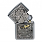 Preview: Zippo Motiv "Lizard-Trick 2" Emblem Chrom Gebürstet