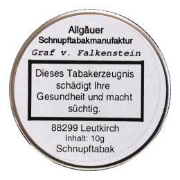 Allgäuer Schnupfmanufaktur "Graf von Falkenstein" 10g