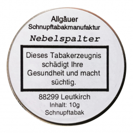 Allgäuer Schnupfmanufaktur Nebelspalter 10g (ehemals Seelenschmeicher Mutmacher)