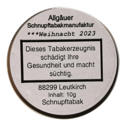 Allgäuer Schnupfmanufaktur "Weihnachtsschnupf 2023" 10g