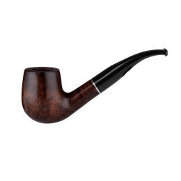 Angelo Pfeife Bent mittelbraun gebogen mit Ring