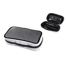 Angelo Pfeifentasche Grau-Schwarz 2er