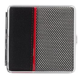 Angelo Zigaretten Etui Webstoff/Gummiert Schwarz
