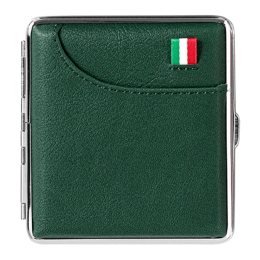 Angelo Zigaretten Etui Italy Edition Grün Lederoptik