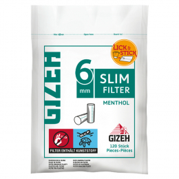 Gizeh Filter SLIM Menthol Filter 6mm 120 St/Pck