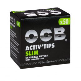 OCB Activ'Tips Slim Kohle Filter 7mm 50 St/Pck