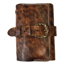 Pfeifentasche Tiffany Dunkelbraun Handmade Echtleder