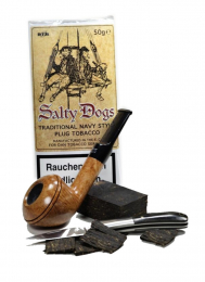 Salty Dogs 50g Traditional Navy Style Plug Tobacco
