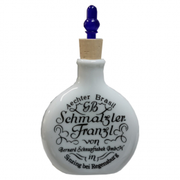 Schnupf Tabak Flasche Porzellan "Schmalzlerfranzl" Motiv Sinzing