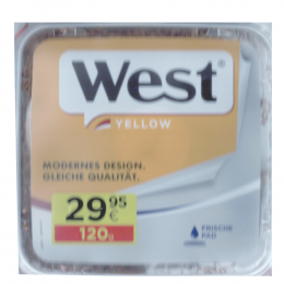 West Silver Volumen Tobacco 120g  - wird zu West Yellow