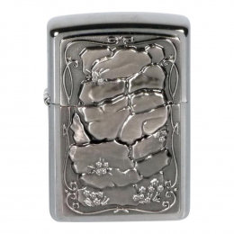 Zippo Motiv "Lizard-Trick 2" Emblem Chrom Gebürstet