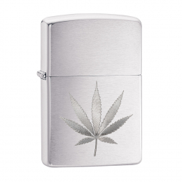 Zippo Motiv Cannabis Leaf Engraved