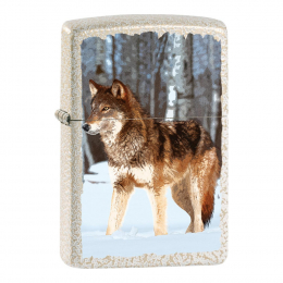 Zippo Motiv Wolf In Snowy Forrest