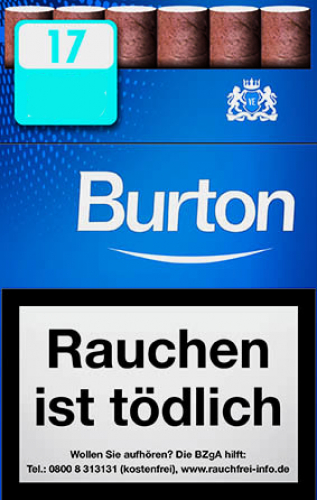 Burton White BLUE Original Filter Cigarillos 170/Stg