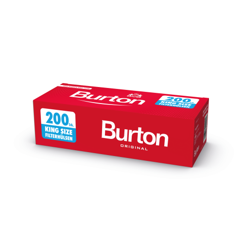 Burton Zigaretten  Hülsen  Rot 200St/Pck