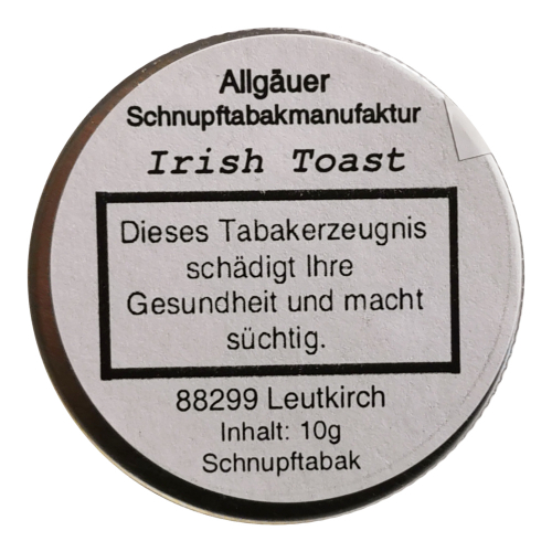 Allgäuer Schnupfmanufaktur "Irish Toast" 10g