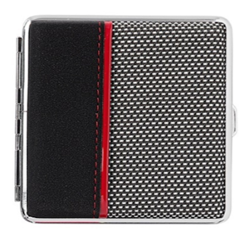 Angelo Zigaretten Etui Webstoff/Gummiert Schwarz