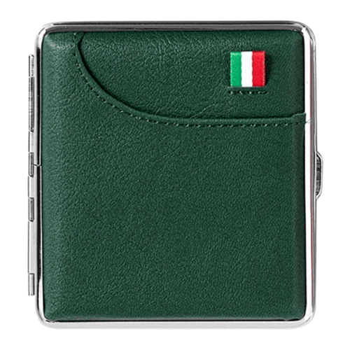 Angelo Zigaretten Etui Italy Edition Grün Lederoptik
