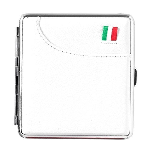 Angelo Zigaretten Etui Italy Edition Weiss Lederoptik