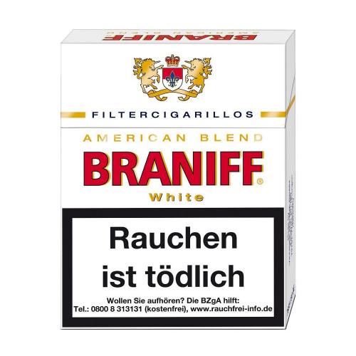 Braniff White American Blend Filter Zigarillos 8Pck/Stg