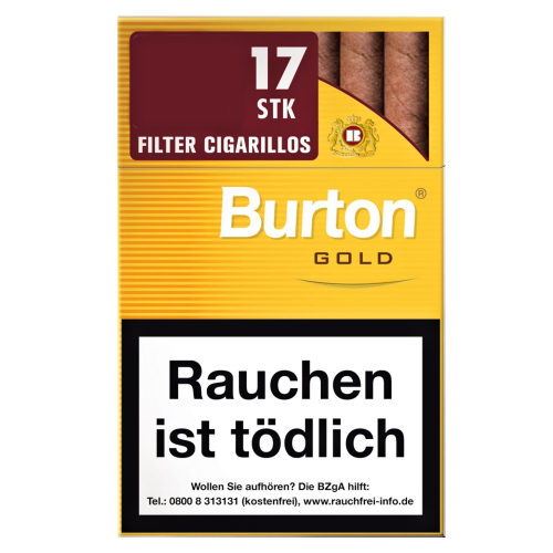 Burton Gold Filter Cigarillos 170/Stg