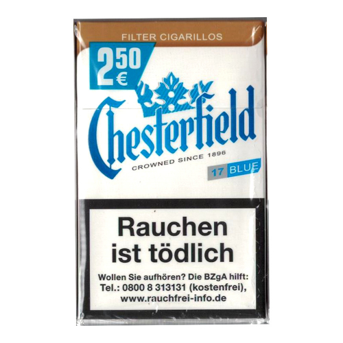 Chesterfield Blue King Size Filter Cigarillos 170 St/Stg
