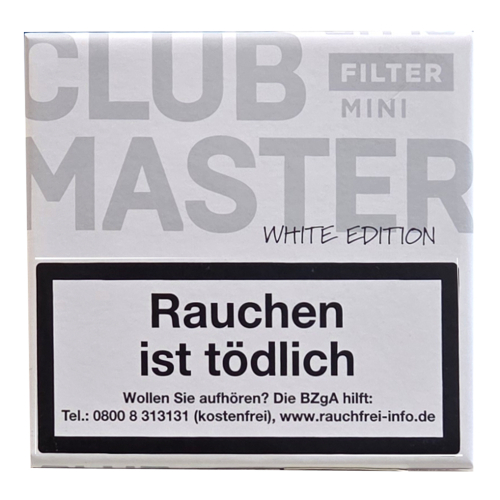 Clubmaster Mini Filter White Edition Sumatra 20St/Pck