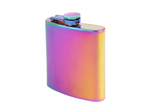 Flachmann Edelstahl Rainbow 6oz