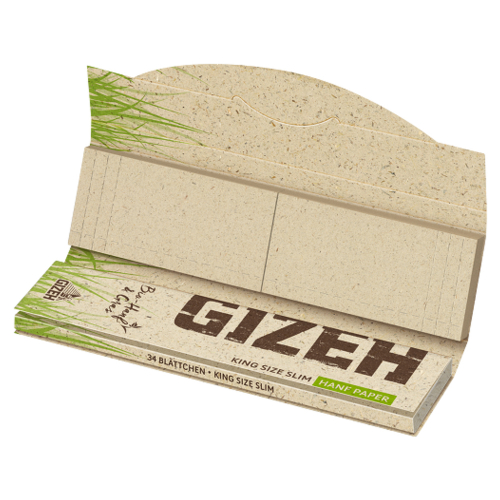 Gizeh King Size Slim Bio Hanf & Gras Paper + Tips 34 St/Pck