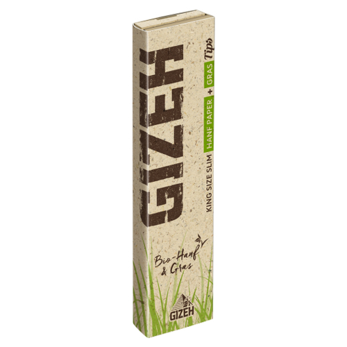 Gizeh King Size Slim Bio Hanf & Gras Paper + Tips 34 St/Pck