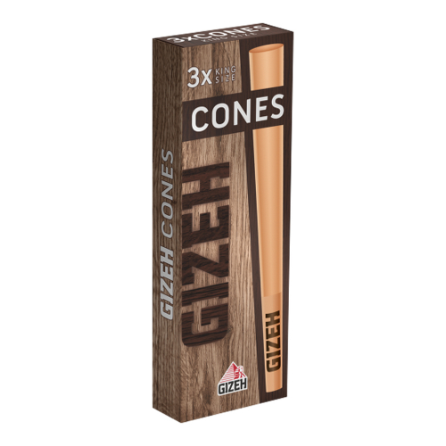 Gizeh Brown Cones + Tip 3St/Pck