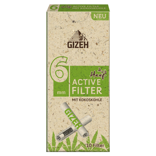 Gizeh Filter SLIM Hanf Active Filter 6 mm 10 St/Pck