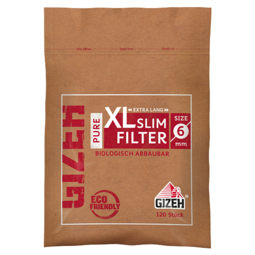 Gizeh Filter SLIM Pure XL 6mm 120 St/Pck - Kopie