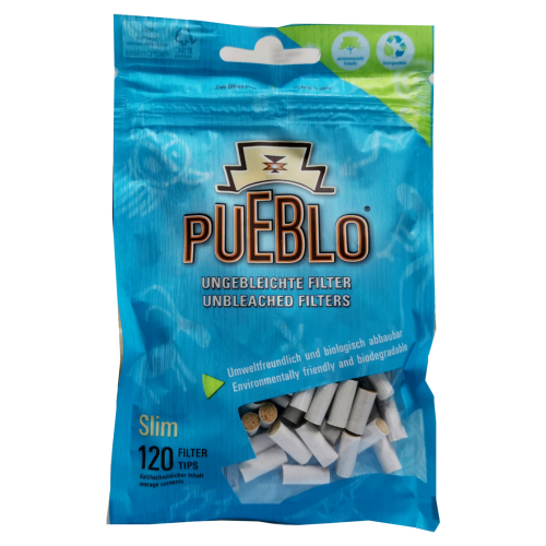 Pueblo Slim Filter UNGEBLEICHT 6mm 120St/Btl