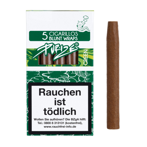 Purize Cigarillos Blunt Wraps Green 5 St/Pck