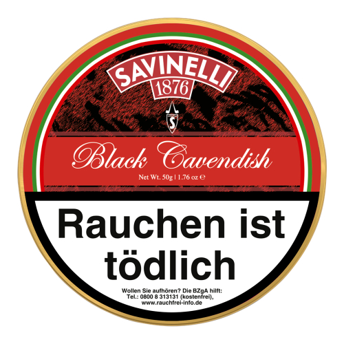 Savinelli 1876 Black Cavendish 50g