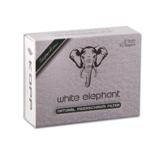White Elephant Meerschaum Filter 9mm 40St