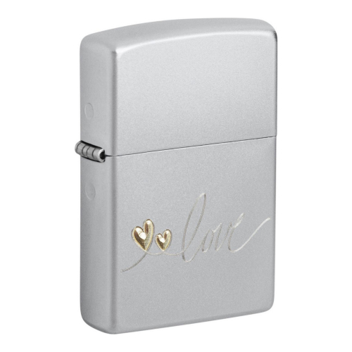 Zippo Motiv 52,90TT Double Heart Design Satin Finished