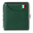 Angelo Zigaretten Etui Italy Edition Grün Lederoptik