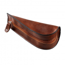 Pfeifentasche 1er 19x8x5,5 cm, Lederimitat dunkelbraun